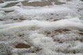 a close up of sea foam