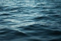 Close up sea water background, blue water ripple texture Royalty Free Stock Photo