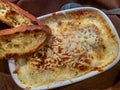 Close-up of seafood and cheese