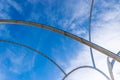 A section of the stainless steel sculpture Onades Waves in Barcelona, Spain Royalty Free Stock Photo