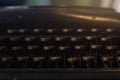 Close up and selective focus of antique old typewriter keys Royalty Free Stock Photo