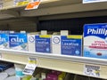 Seattle, WA USA - circa August 2022: Close up, selective focus on laxatives for sale inside a Safeway grocery store