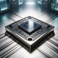 Close up Semiconductor chips and circuit boards for AI computer, Artificial intelligence and innovative advanced technology,