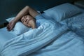 Senior asian man having problems insomnia. Stress ,anxiety and depression is a common source of insomnia