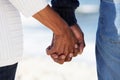 Close Up Of Senior Couple Holding Hands