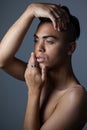 Close up of sensuous transgender Royalty Free Stock Photo