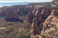 Close up of Sentinel Spire aside the Canyon Rim Trail