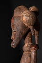 Close Up of Senufo Figure Carving Royalty Free Stock Photo