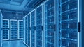 Data Center Servers Modern IT Infrastructure, Cloud Computing Royalty Free Stock Photo