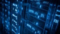 Server Room Data Center Blue Network Technology, Cloud Computing Royalty Free Stock Photo