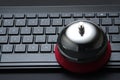 Close-up of black modern computer keyboard. Royalty Free Stock Photo