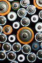 Close-up of a set of AA batteries