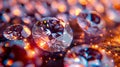 A close up of several diamonds on a dark background Royalty Free Stock Photo