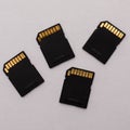 Close-up of several memory cards for digital cameras Royalty Free Stock Photo