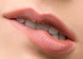 Close up of Sexy lips for a girl Royalty Free Stock Photo