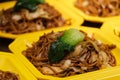 Shanghai fried noodles in plate