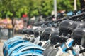 Close-up of the shared bikeâs seat.China\'s bike sharing boom in charts.