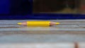 Close up of sharp colored pencils on both sides Royalty Free Stock Photo