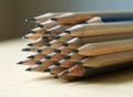 Close up on sharp pencils stack Royalty Free Stock Photo