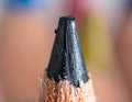 Close-Up of Sharpened Graphite Pencil Tip Royalty Free Stock Photo