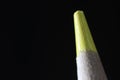 Macro view of the tip of the pencil on a black background Royalty Free Stock Photo