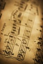 Close up of sheet music Royalty Free Stock Photo