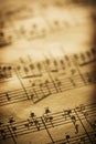 Close up of sheet music Royalty Free Stock Photo