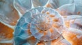Close up of a shell on a table, ideal for beach-themed designs Royalty Free Stock Photo