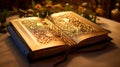 A close-up of a Shemini Atzeret prayer book, open to a meaningful passage Royalty Free Stock Photo