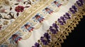 A close-up of a Shemini Atzeret prayer shawl Royalty Free Stock Photo