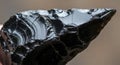 Close-up of shiny black obsidian stone Royalty Free Stock Photo