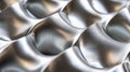 Close-up of a Shiny, Curved, and Grooved Metal Surface Royalty Free Stock Photo