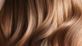 Close-up of shiny, healthy hair with natural glow