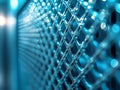 Blue metal grid Royalty Free Stock Photo