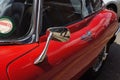 Close up of a shiny red classic car. May Ã¢â¬Å½2021,