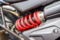 Close up Shock Absorber motorcycle Royalty Free Stock Photo