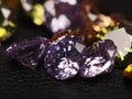 Close up shoot of beautiful, shiny, multi colored diamonds crystal gemstones Royalty Free Stock Photo