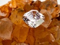 Close up shoot of a beautiful and sparkling diamond