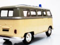 Close up shoot of classic ambulance miniature toys