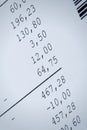 Close up of a shopping receipt, Royalty Free Stock Photo