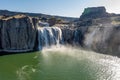 Close up of Shoshone Falls with mist created by the falls Royalty Free Stock Photo