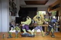Close up shot of All Hulks in AVENGERS superheros figure in action