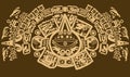 Close up shot of ancient Mayan symbols