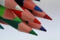 Close-up shot of assorted colored pencils Royalty Free Stock Photo