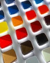 Close up shot of automotive paint samples Royalty Free Stock Photo