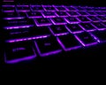 Close Up Shot Of Backlit Keyboard