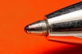 Ball point pen on Orange background Royalty Free Stock Photo