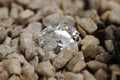 Close up shot of beautiful color crystal zirconia diamond beads Royalty Free Stock Photo