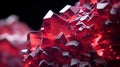 Close-up shot of beautiful red ruby, dark background. Created with Generative Ai technology Royalty Free Stock Photo