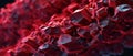 Close-up shot of beautiful red ruby, dark background. Created with Generative Ai technology Royalty Free Stock Photo